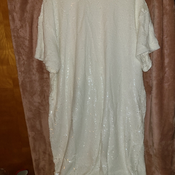 White Sequinn Dress Eloquii - Picture 4 of 6